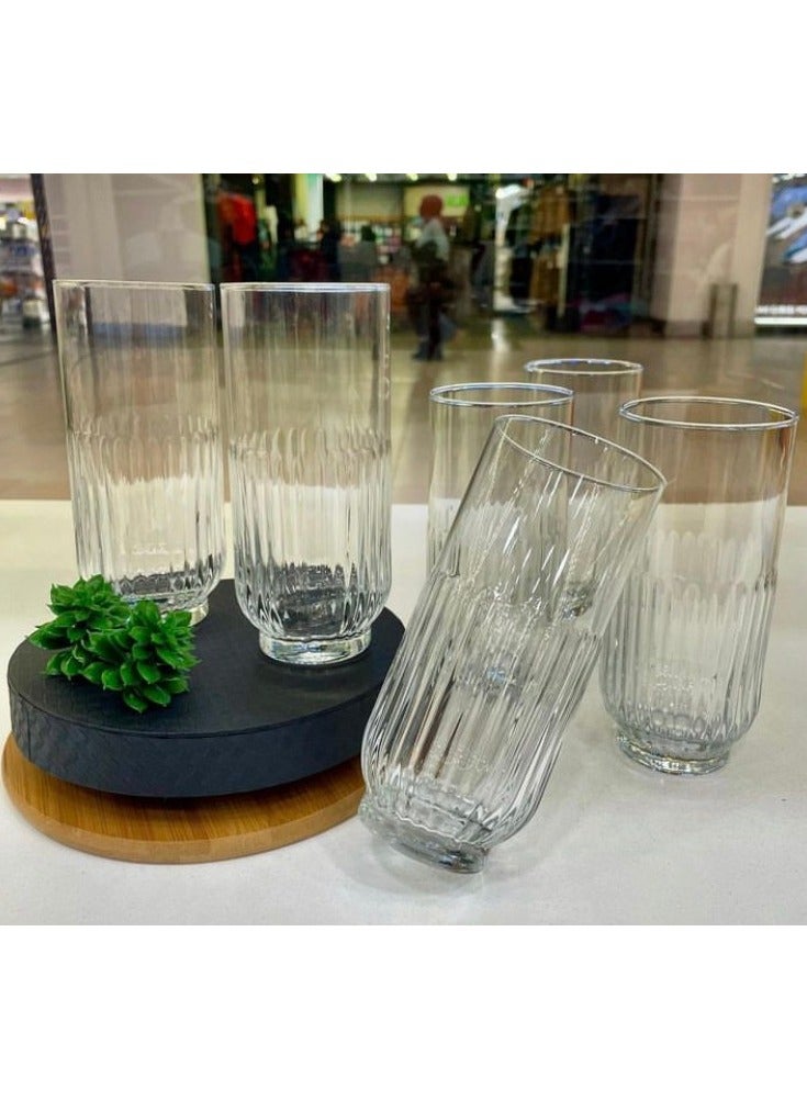 LAV 6 Pieces Tokyo Long Drink Glass Set 395 Ml - Clear - Image 3