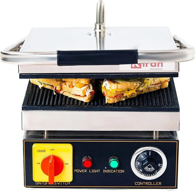 KIRAN ENTERPRISE KIRAN ENTERPRISE Premium Range 3 Step 4 Slice Sandwich Griller For Hotels And Restaurants 2500 Watts White  - Image 5