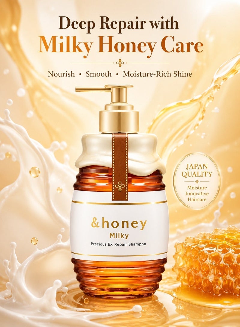 &Honey Milky Precious Ex Repair Hair Pack Shampoo - 500ml - Image 2