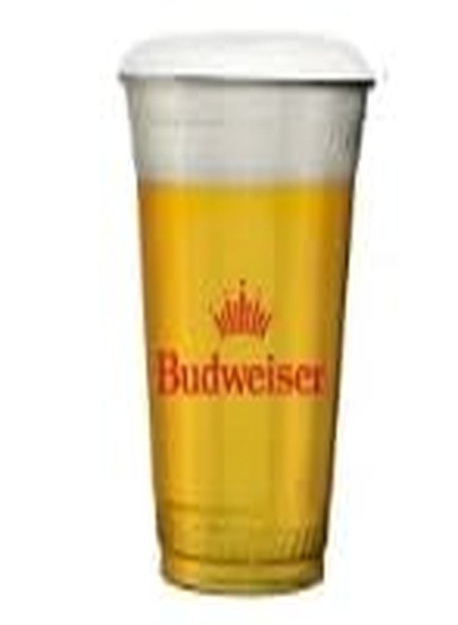 Budweiser أكواب بيرة بلاستيكية من بودوايزر، 16 أونصة، شفافة - عبوة من 50