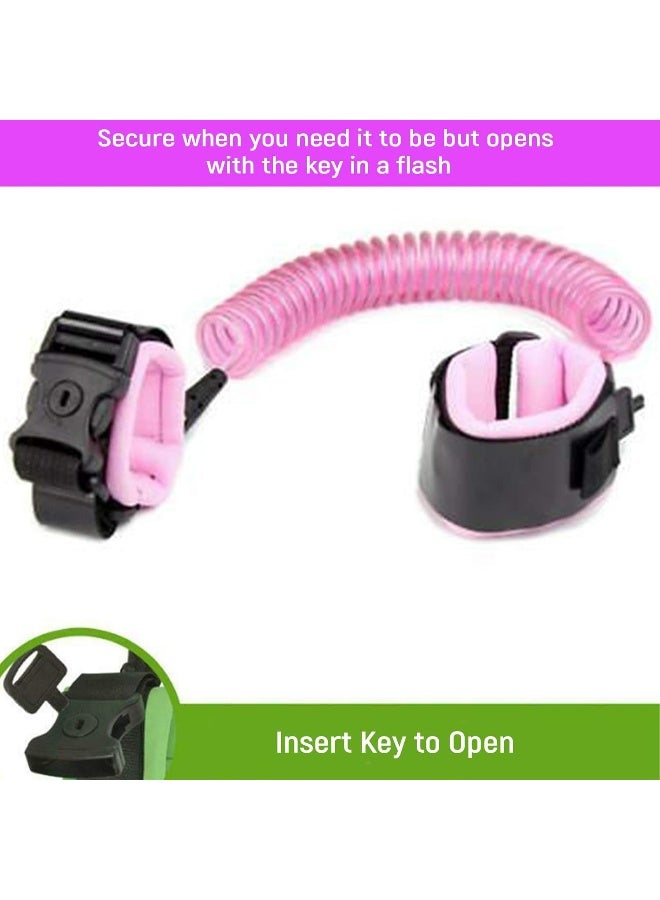 سيف-أو-كيد رابط المعصم Safe-O-Kid®، رابط أمان حزام قابل للتعديل للطفل - وردي - Image 4