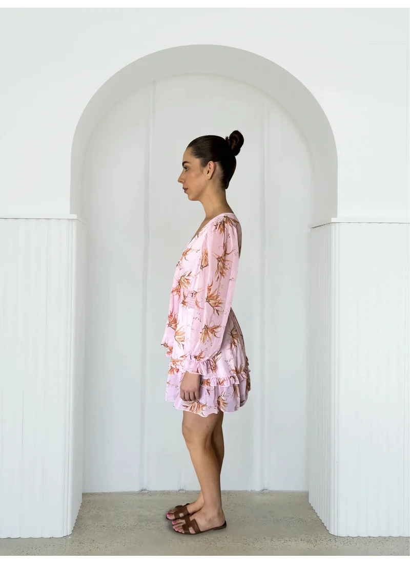 NOMAD Long Sleeve Tiered Floral Dress
