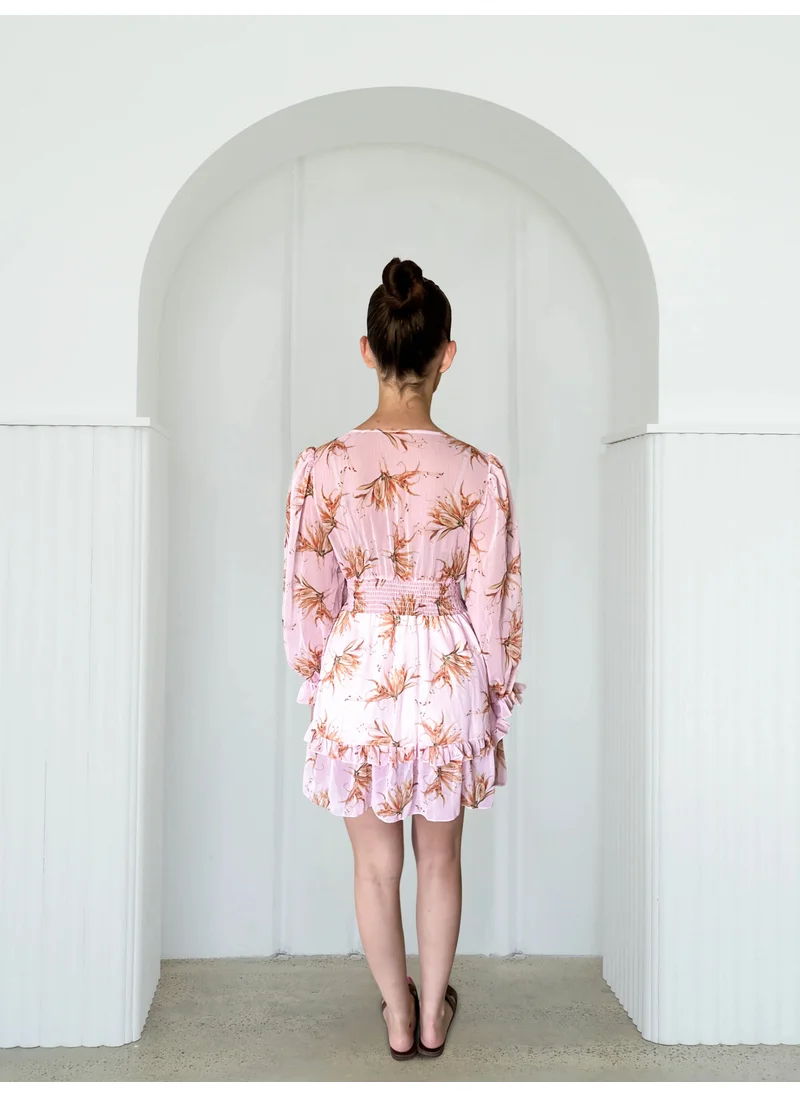 NOMAD Long Sleeve Tiered Floral Dress