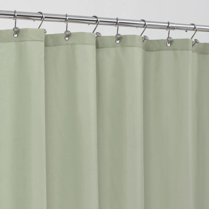 ستارة دش قماشية طويلة جداً ALYVIA SPRING مقاومة للماء 72 × 84 مع 3 مغناطيس قابلة للغسل في الغسالة لون صحراوي حكيم