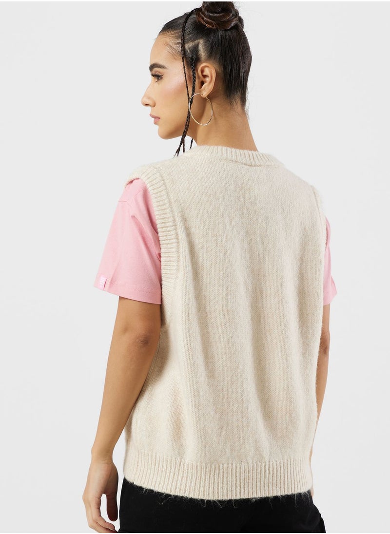 FINGERCROXX - Knitted Sweater Vest - Image 1