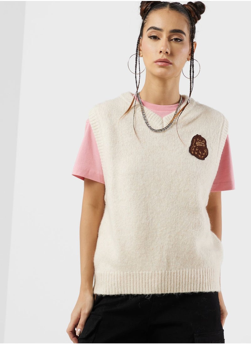 FINGERCROXX - Knitted Sweater Vest - Image 1