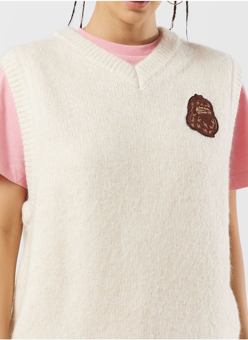 FINGERCROXX - Knitted Sweater Vest - Image 1