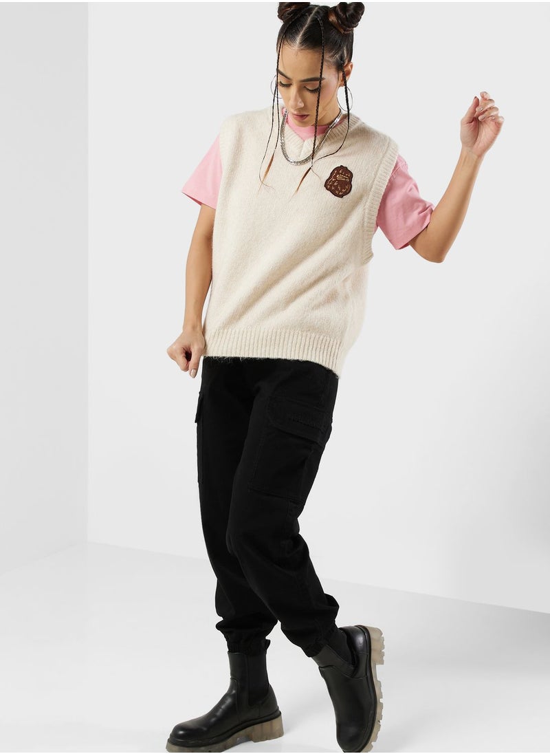 FINGERCROXX - Knitted Sweater Vest - Image 1