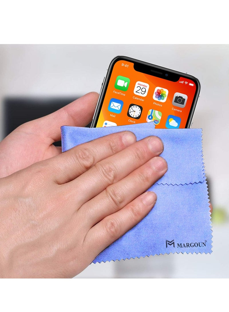 MARGOUN 12 Pack Microfiber Cleaning Cloth Premium Cloth for Glasses Lens Screens & More Multicolour - Image 3