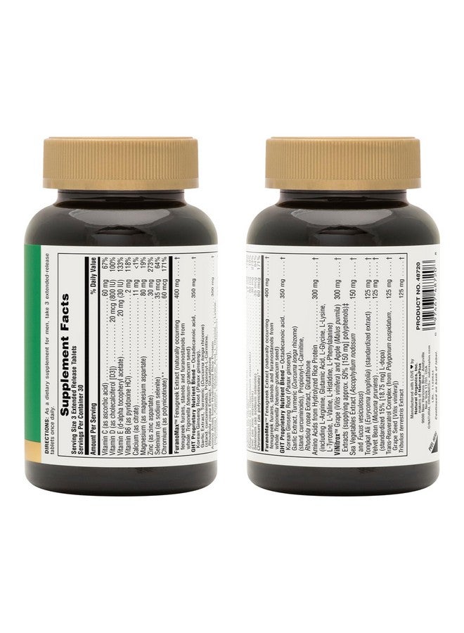 ناتشرز بلاس Natures Plus Ultra GHT Male - 90 قرصًا ممتد المفعول - أقصى قوة لتعزيز هرمون النمو البشري - خالٍ من الجلوتين - 30 وجبة - Image 2