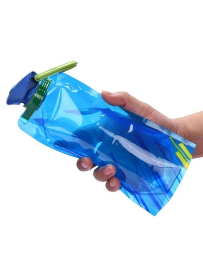 حقيبة مياه محمولة لتسلق الجبال، زجاجة رياضية قابلة للطي، المثانة لتخزين المياه، زجاجات مياه قابلة للطي 700 مل للرياضات الخارجية، ركوب الدراجات، المشي لمسافات طويلة، السفر - Image 1