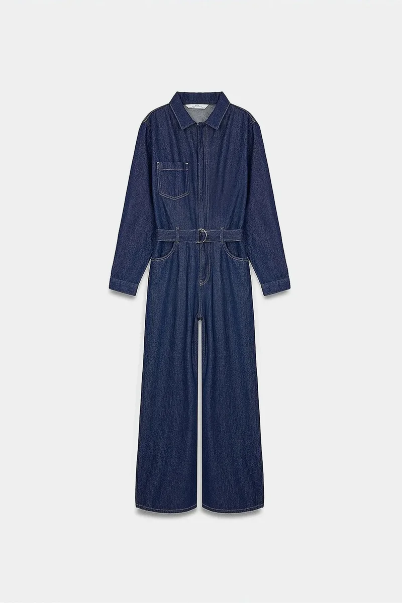 Dilvin Dark Blue Denim DILVIN Cotton Jumpsuit for Women | Best Price UAE