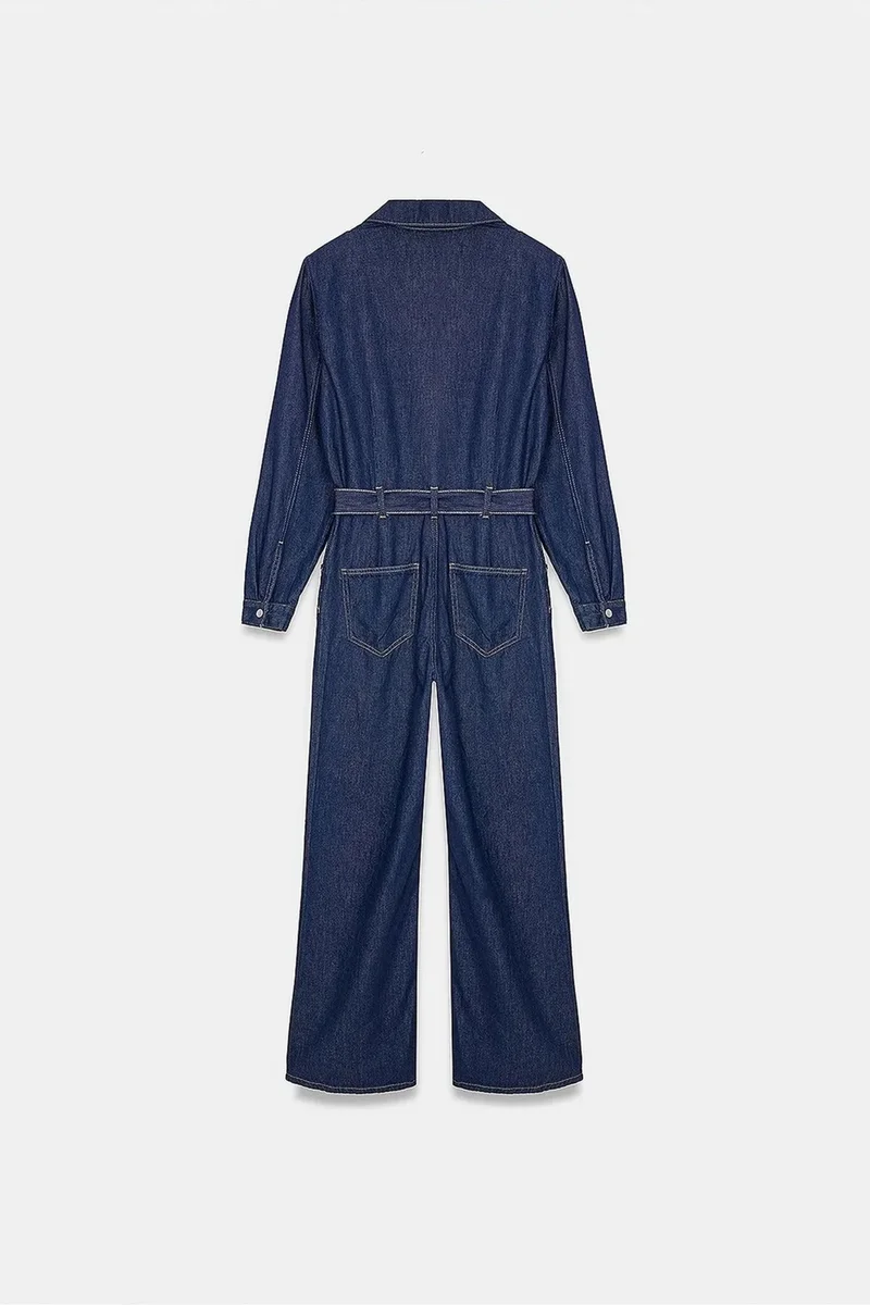 Dilvin Dark Blue Denim DILVIN Cotton Jumpsuit for Women | Best Price UAE