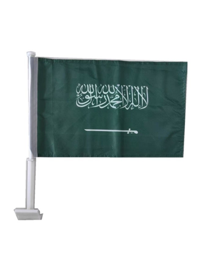 نافذة الرياح السعودية أعلام السيارة 30x45cm خيوط مزدوجة مع علم السيارة من PVC ، ألوان مقاومة للتلاشي الحيوية ، أحداث خارجية دائمة - Image 3