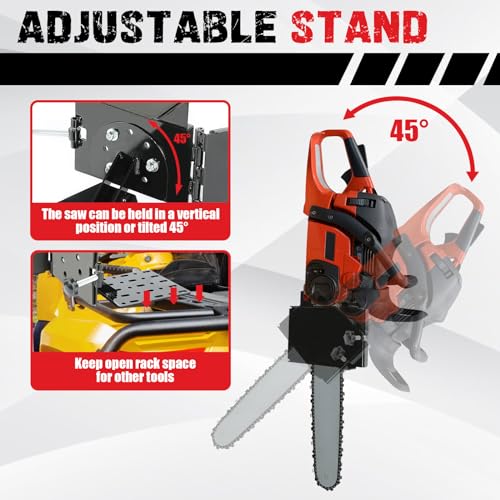 KUAFU Universal Saw Press Chainsaw Bracket for ATV UTV Trailers W/Tubular Hanger Racks Fixed Tool Carrier Mounting Holder Kit - Image 2