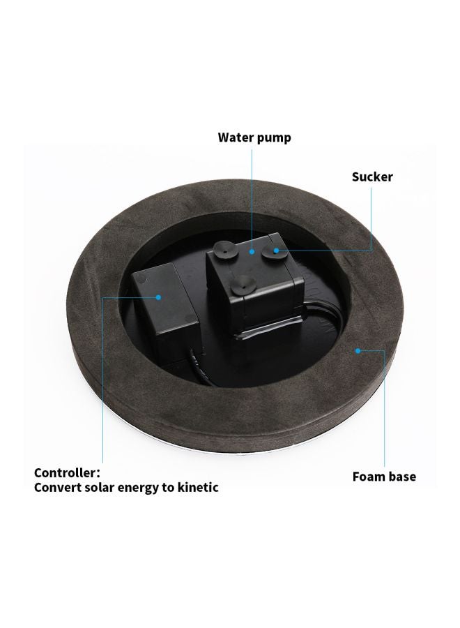 Aknur Pool Floating Solar Power Fountain Black - Image 2