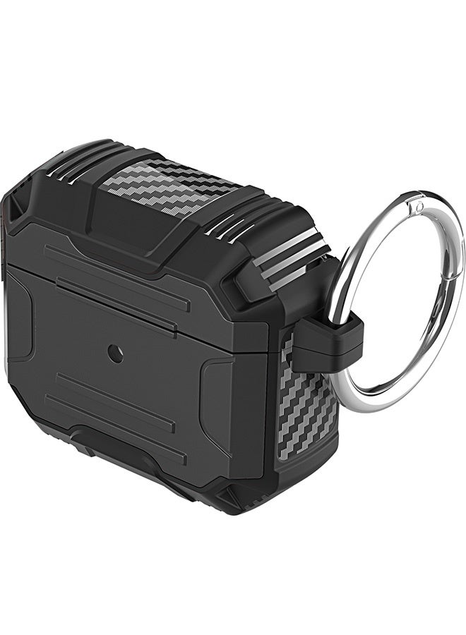 بشكل مختصر حافظة واقية متوافقة مع Airpod 3، حافظة TPU مزودة بخطاف قفل، حافظة مقاومة للصدمات تدعم الشحن اللاسلكي - Image 1