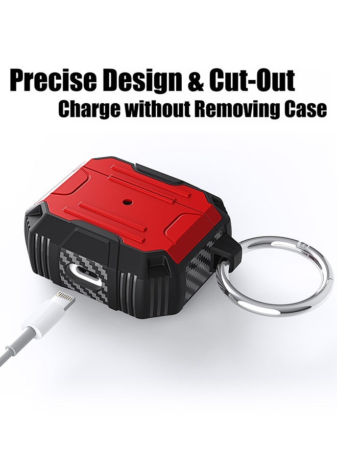 بشكل مختصر حافظة واقية متوافقة مع Airpod 3، حافظة TPU مزودة بخطاف قفل، حافظة مقاومة للصدمات تدعم الشحن اللاسلكي - Image 2