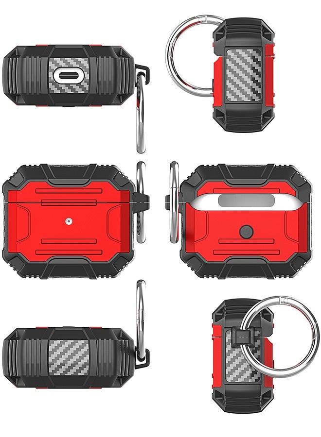 بشكل مختصر حافظة واقية متوافقة مع Airpod 3، حافظة TPU مزودة بخطاف قفل، حافظة مقاومة للصدمات تدعم الشحن اللاسلكي - Image 3