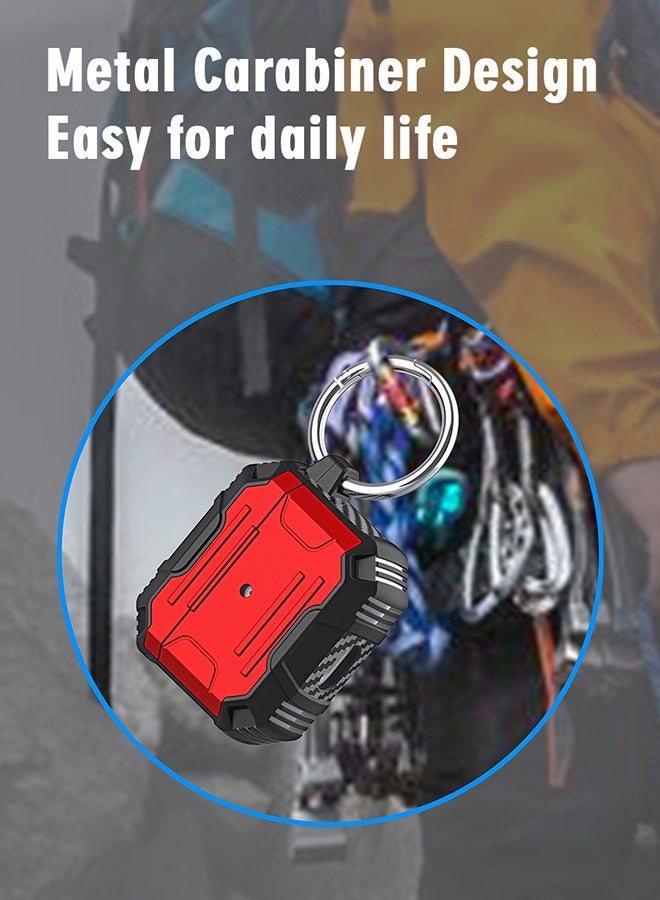 بشكل مختصر حافظة واقية متوافقة مع Airpod 3، حافظة TPU مزودة بخطاف قفل، حافظة مقاومة للصدمات تدعم الشحن اللاسلكي - Image 5