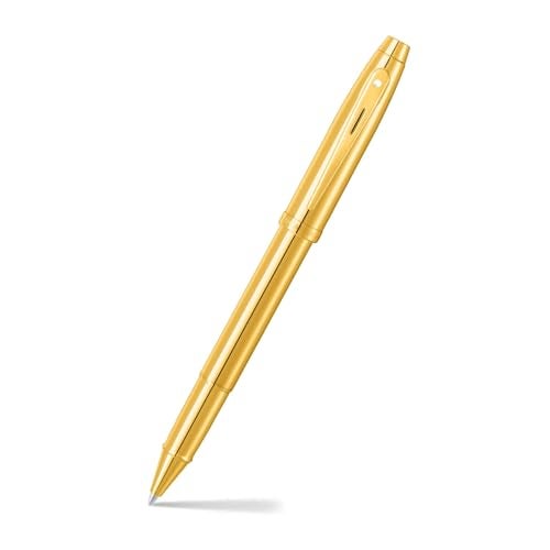 Sheaffer 100 9372 Glossy PVD Gold Fountain Pen With PVD Gold Trim - Medium - Image 1