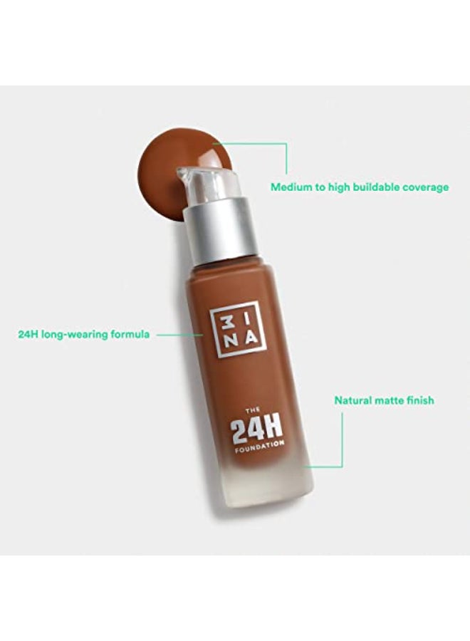 3INA The 24H Matte Foundation LongWear MediumtoHigh Buildable Coverage Liquid Foundation Makeup Waterproof and Lightweight 603 101 oz - Image 3