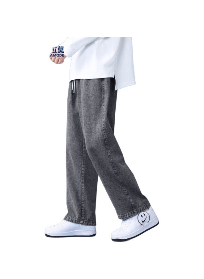 GENIOLAMODE Denim Jeans For Men, Korean Style, Straight-Leg, Versatile, Casual, Fashionable Pants - Image 2