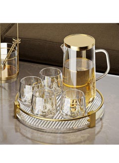 SYOSI Bathroom Tray,10" Gold Rotatable Vanity Tray, Dresser Decor,Perfume Organizer,Makeup Organizer,Round Decorative Tray for Bathroom  - Image 1