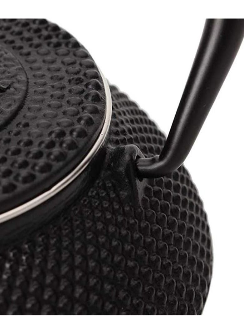 Tealand Durable Enamelled Interior Cast Iron Teapot Coated with Enameled Interior 0.6 Liter Black - Image 5