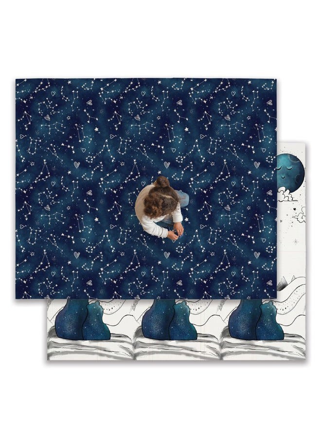 JumpOff Jo Baby Play Mat - Large Folding Foam Play Mat for Infants, Babies, Toddlers, Waterproof, Double-Sided (70" x 59") - Fairy Blossom - Image 1