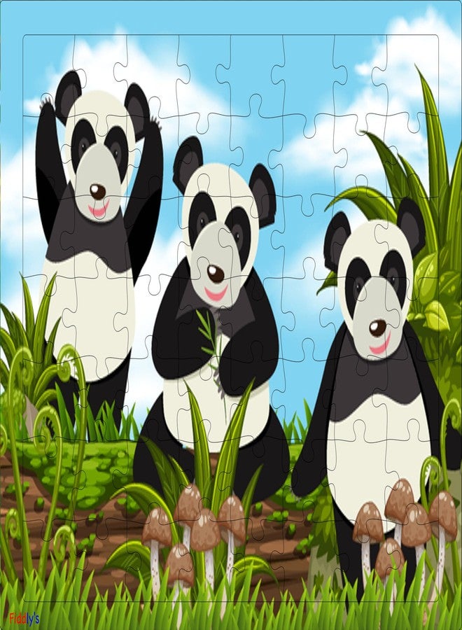 Fiddlys 54 Pcs Wood Jigsaw Puzzles for Kids & Children Age 6+ Double Layered Wooden Puzzles with Bright Front & Back Print Puzzle for Kids-Educational Toy (Bears Elephant & Panda Pack of 3) - Image 3