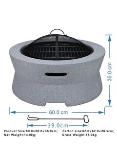 Cady One Multi-function outdoor stove and fire pit, 36*60 cm  - Image 4
