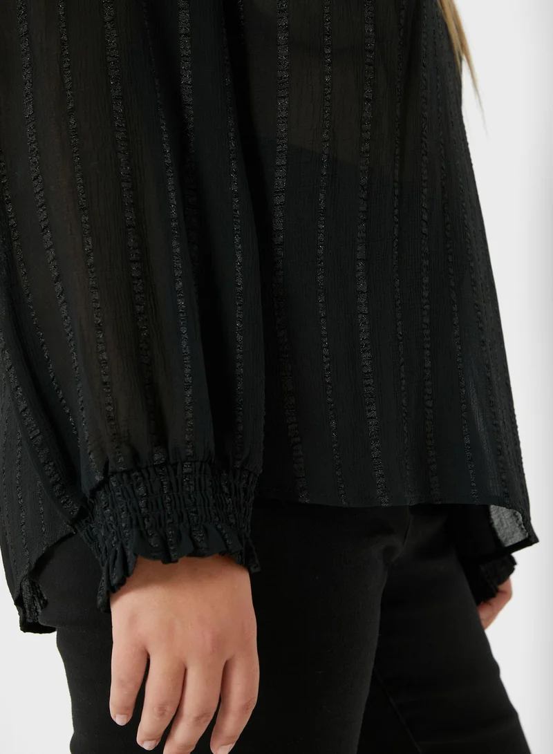 Zizzi Cuffed Sleeve Top