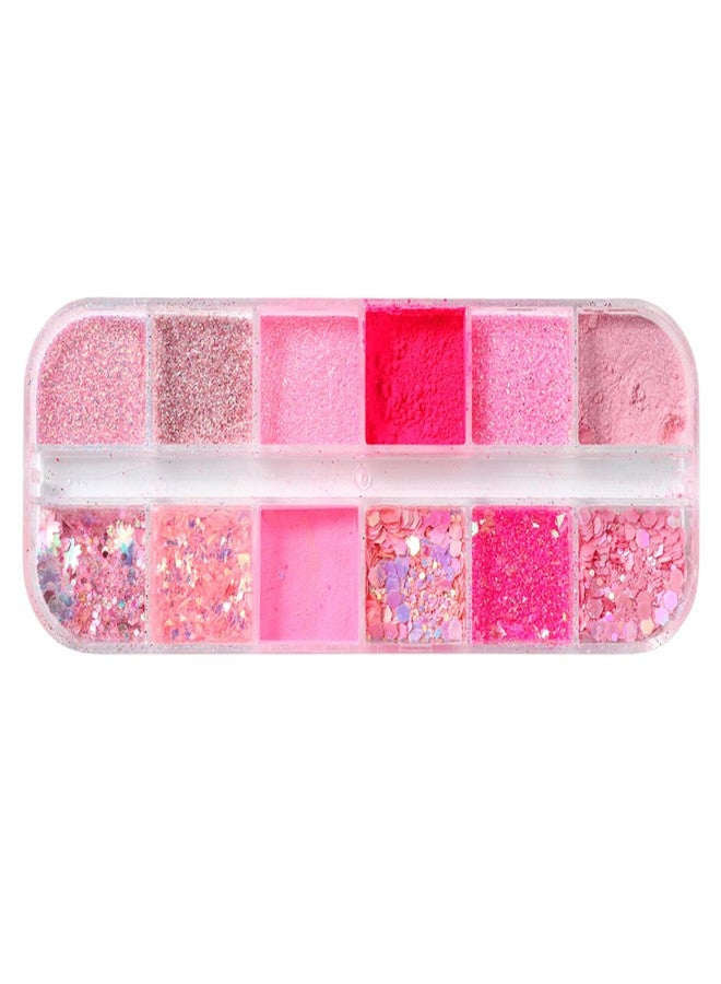 Vonrui Superfine French Nail Glitter Powder - Pink Design Sugar Shiny Effect Candy Glitter Flakes Nail Pigment Dust Gel Polish Manicure Accessories Nail Chrome Powder DIY Crafts - Image 4