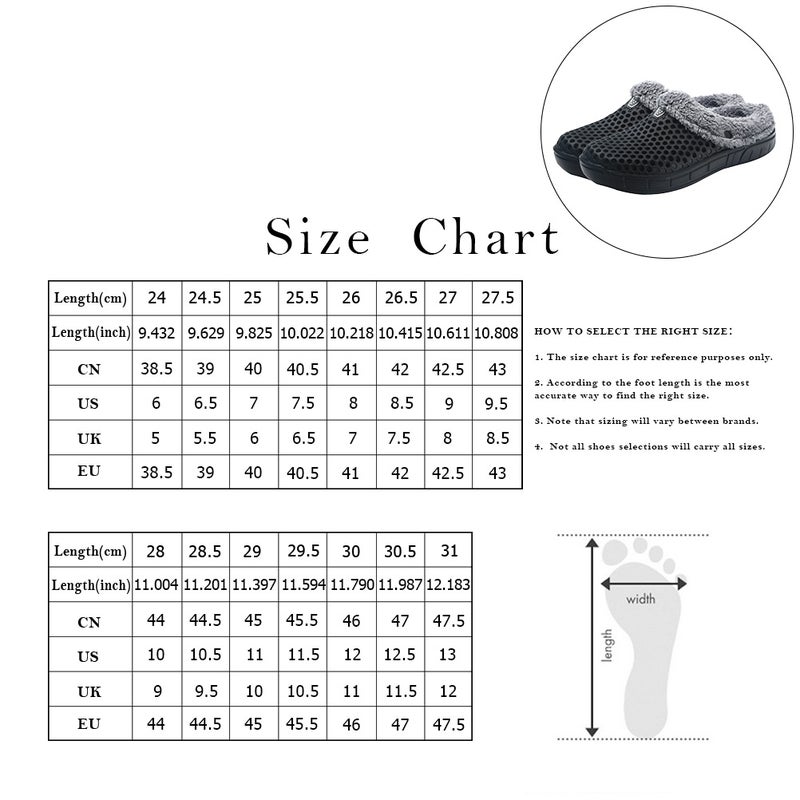 1 Pair of Lined Clog Slipper Slid Slippers (Black) - Image 2