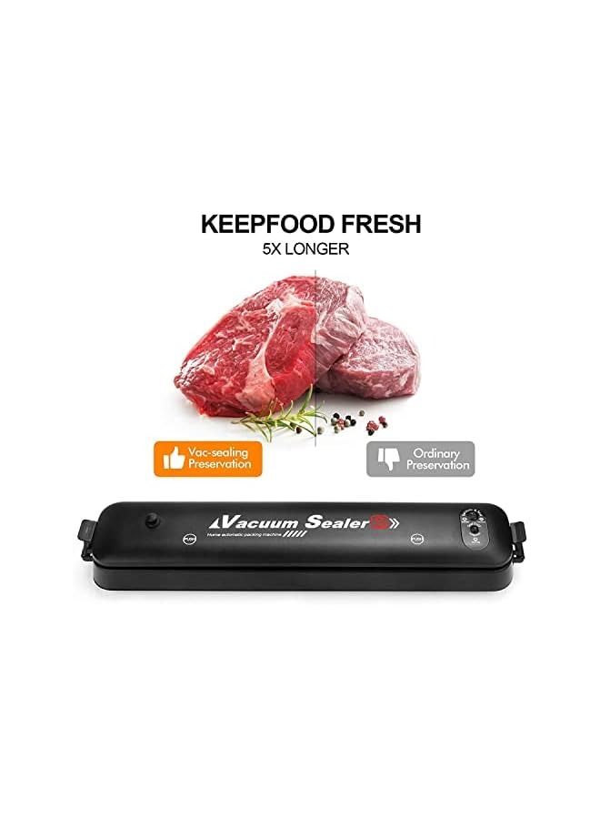 vesus Portable Food Saver Vacuum Sealer Machine With 2-Functions For Fruits, Nuts, Meat, Sweets, Vegetables, With 50 Pieces Sealed Bags.  - Image 2