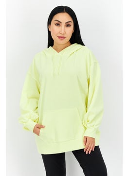 PUMA Women Oversized Fit Long Sleeve Hooded Outdoor Sweatshirt, Yellow  - Image 1