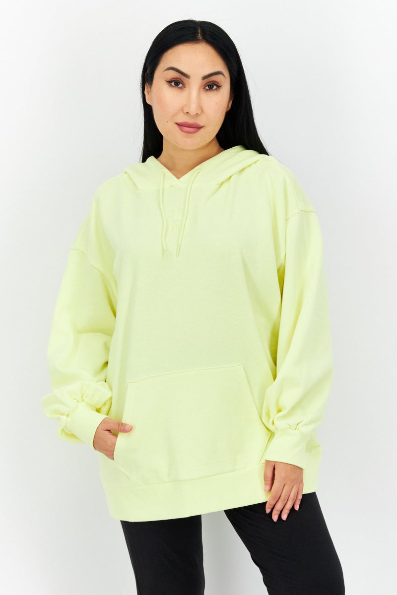 PUMA Women Oversized Fit Long Sleeve Hooded Outdoor Sweatshirt, Yellow  - Image 1