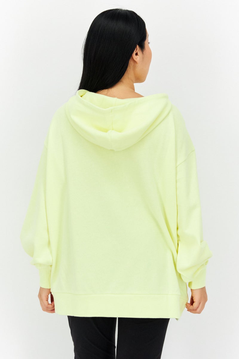 PUMA Women Oversized Fit Long Sleeve Hooded Outdoor Sweatshirt, Yellow  - Image 2