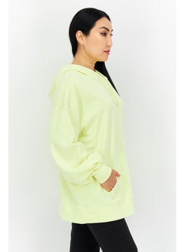 PUMA Women Oversized Fit Long Sleeve Hooded Outdoor Sweatshirt, Yellow  - Image 3