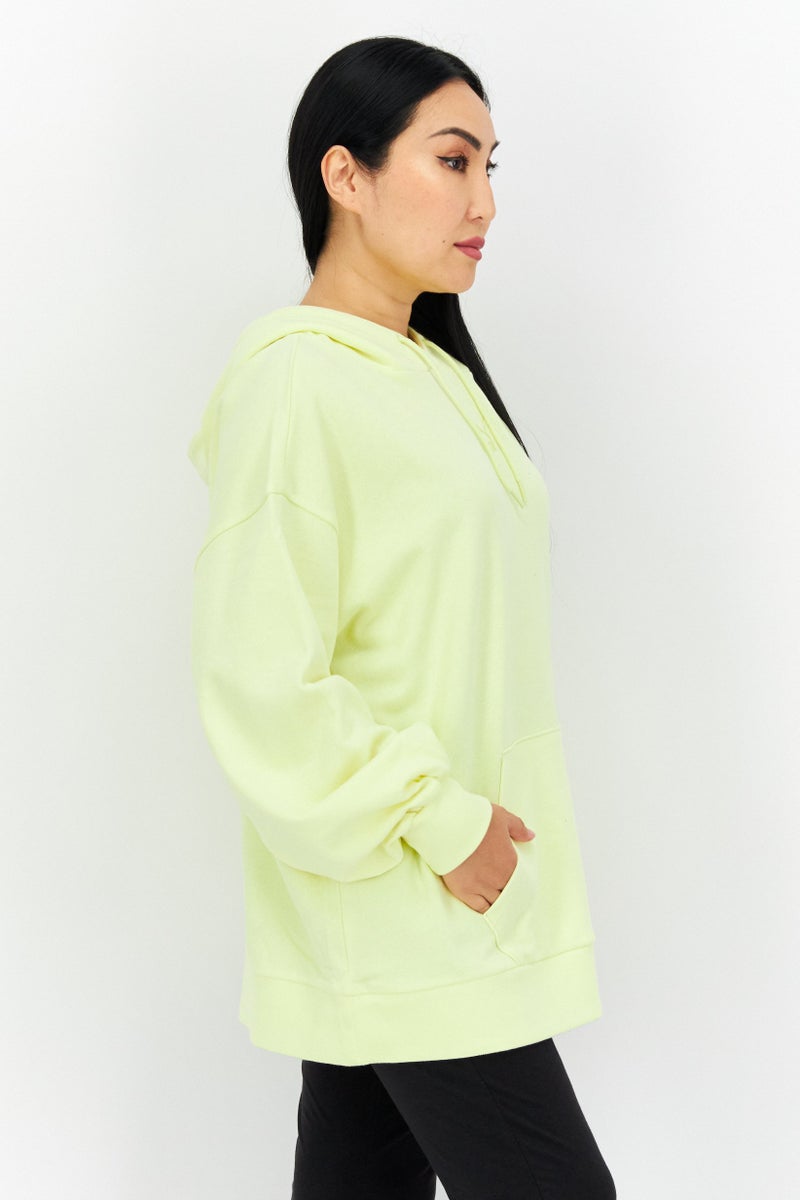 PUMA Women Oversized Fit Long Sleeve Hooded Outdoor Sweatshirt, Yellow  - Image 3