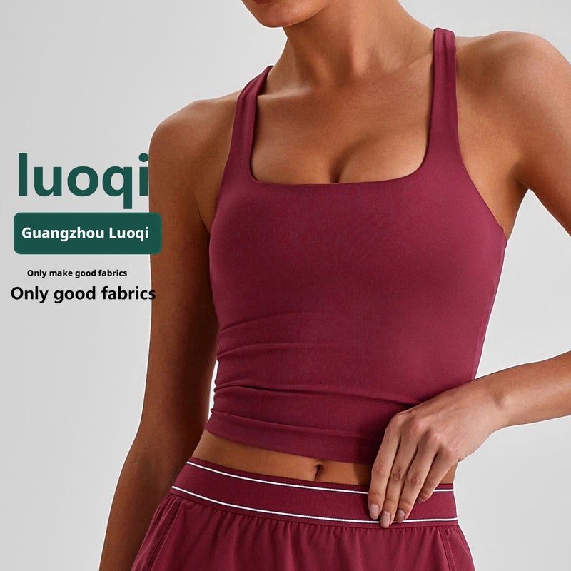 Women's Racerback Sports Bra Yoga Top, Quick-Dry for Running Fitness - Image 1