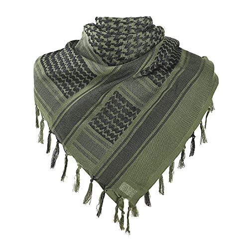 PURFUN Men's Large Arab Shemagh Turban Bandana Headscarf Breathable Soft Cotton Desert Wrap Muslim Hijab Headband Shawl Keffiyeh Arabic Scarf Headcover Head Neck Arab Scarf - Image 1