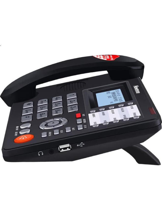 Newmine Hl2008Tsd-2086 (R) Recording Telephone, Voice Navigation Fixed Landline, 999 Contact Book Groups, 100 Black And White Contact List Groups - Image 2