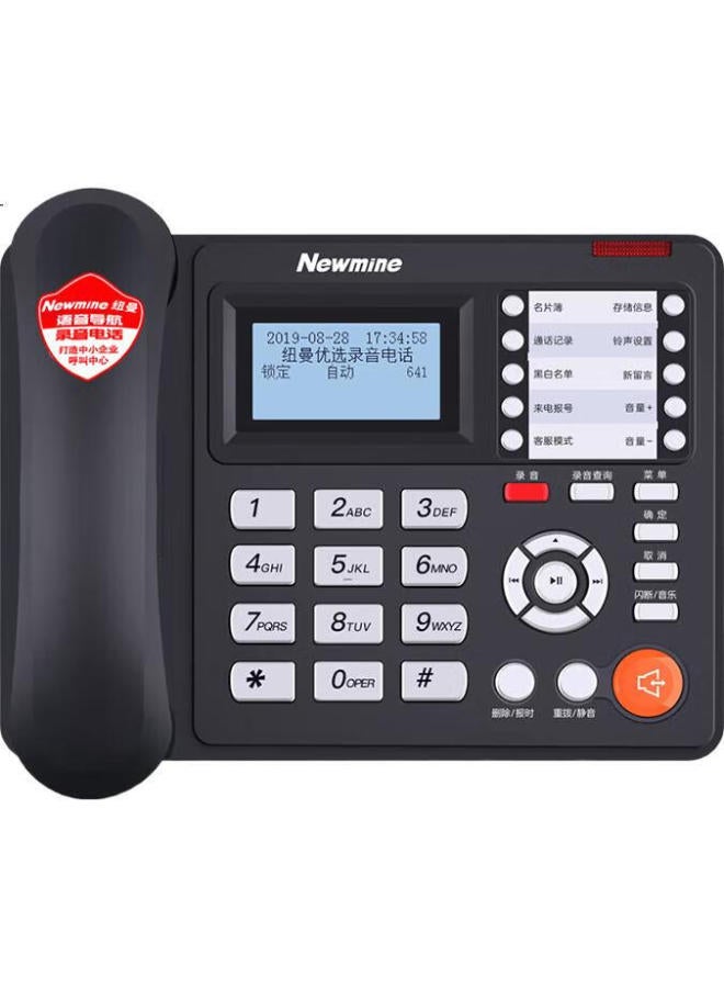 Newmine Hl2008Tsd-2086 (R) Recording Telephone, Voice Navigation Fixed Landline, 999 Contact Book Groups, 100 Black And White Contact List Groups - Image 3
