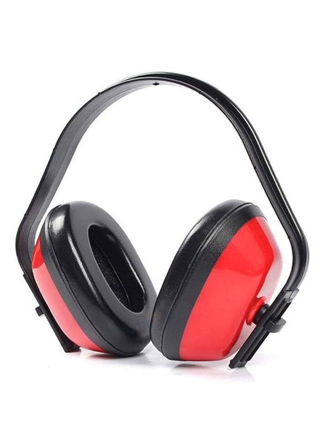 درافل وسادة ملحقات صناعية من إسفنج دورافيل لتقليل الضوضاء، وغطاء حماية للأذن باللونين الأسود والأحمر، وعصابة رأس قابلة للتعديل، وحماية سمع آمنة للعمل، - Image 1