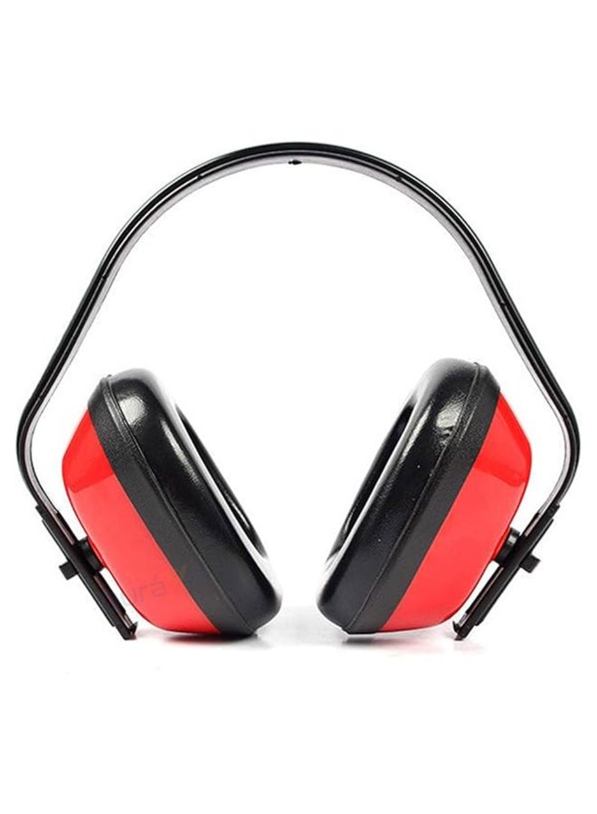 درافل وسادة ملحقات صناعية من إسفنج دورافيل لتقليل الضوضاء، وغطاء حماية للأذن باللونين الأسود والأحمر، وعصابة رأس قابلة للتعديل، وحماية سمع آمنة للعمل، - Image 2