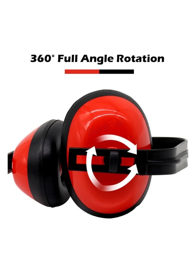 درافل وسادة ملحقات صناعية من إسفنج دورافيل لتقليل الضوضاء، وغطاء حماية للأذن باللونين الأسود والأحمر، وعصابة رأس قابلة للتعديل، وحماية سمع آمنة للعمل، - Image 5