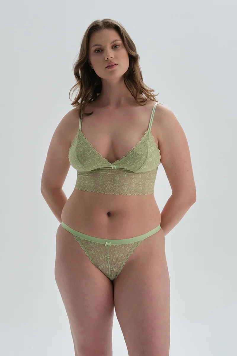 dagi Green Lace High Cut Bralet