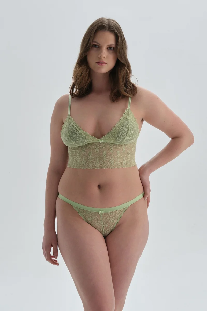 dagi Green Lace High Cut Bralet